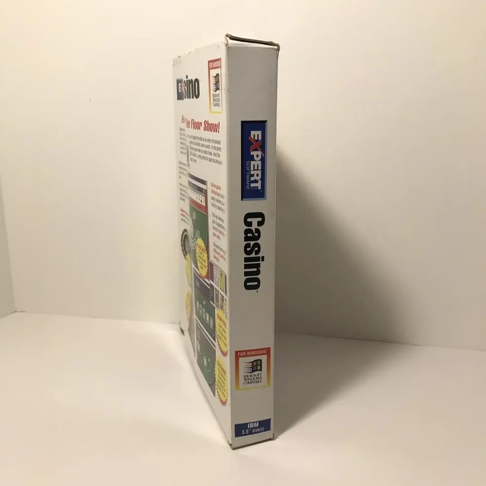 2 Vintage Big Box PC Games Casino And Cavalcade Card Games. Preowned As Seen